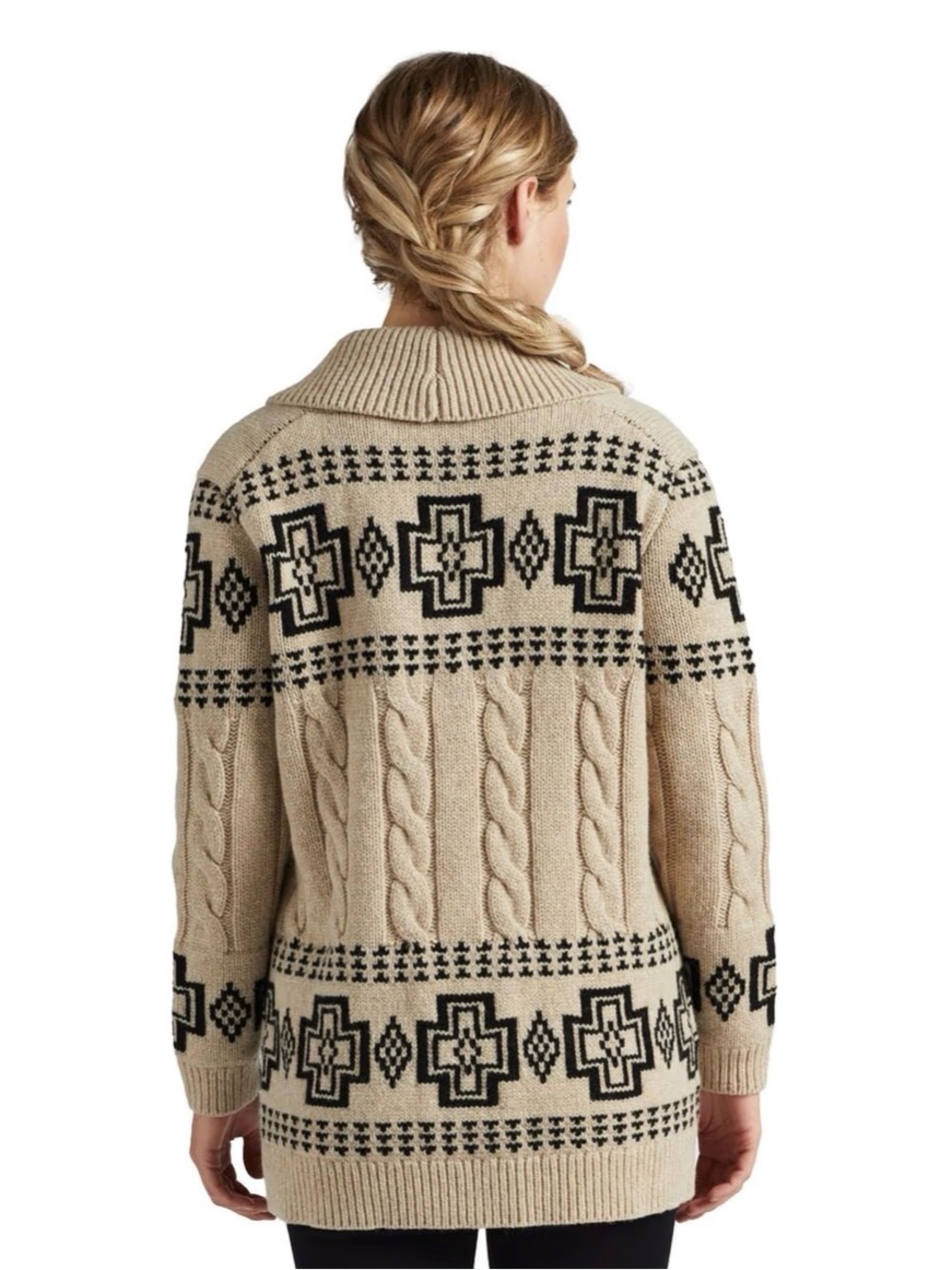 NWT Pendleton Women’s Lambswool Cable Cardigan - size XL - Picture 4 of 10